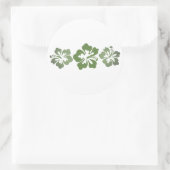 Hawaiian Print Ronde Sticker (Tas)