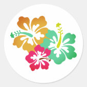 Hawaiian Print Ronde Sticker (Voorkant)