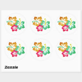 Hawaiian Print Ronde Sticker (Vel)