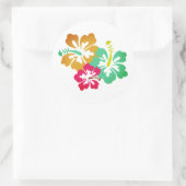 Hawaiian Print Ronde Sticker (Tas)