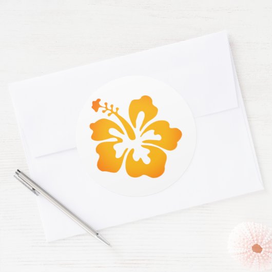 Hawaiian Print Ronde Sticker (Envelop)