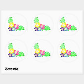 Hawaiian Print Ronde Sticker (Vel)