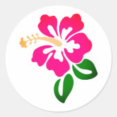 Hawaiian Print Ronde Sticker (Voorkant)