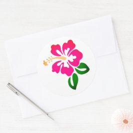 Hawaiian Print Ronde Sticker
