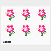 Hawaiian Print Ronde Sticker (Vel)