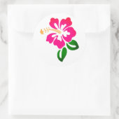 Hawaiian Print Ronde Sticker (Tas)