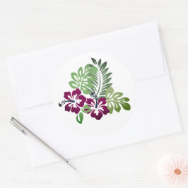 Hawaiian Print Ronde Sticker