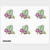 Hawaiian Print Ronde Sticker (Vel)