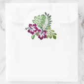 Hawaiian Print Ronde Sticker (Tas)