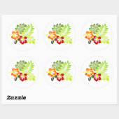 Hawaiian Print Ronde Sticker (Vel)