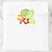 Hawaiian Print Ronde Sticker (Tas)