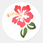 Hawaiian Print Ronde Sticker (Voorkant)