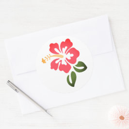 Hawaiian Print Ronde Sticker