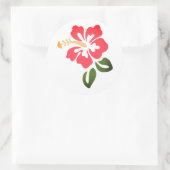 Hawaiian Print Ronde Sticker (Tas)