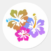 Hawaiian Print Ronde Sticker (Voorkant)