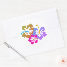 Hawaiian Print Ronde Sticker