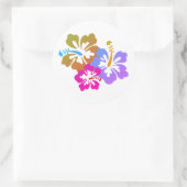 Hawaiian Print Ronde Sticker (Tas)