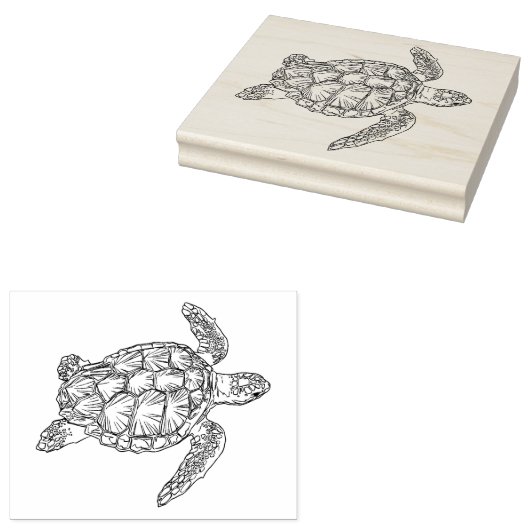 Hawaiian Print Rubberstempel (Gestempeld)