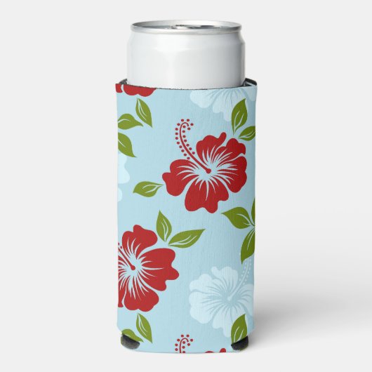 Hawaiian Print Seltzer Blikjeskoeler (Seltzer Voorkant)
