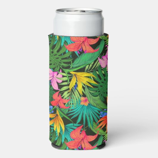 Hawaiian Print Seltzer Blikjeskoeler (Seltzer Achterkant)