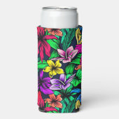 Hawaiian Print Seltzer Blikjeskoeler (Seltzer Voorkant)