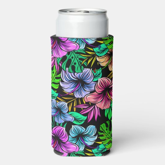Hawaiian Print Seltzer Blikjeskoeler (Seltzer Achterkant)