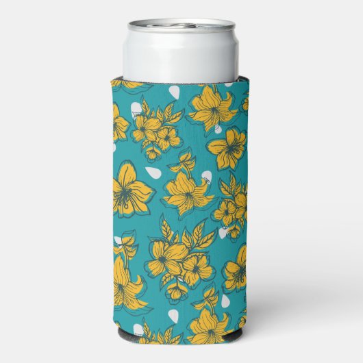 Hawaiian Print Seltzer Blikjeskoeler (Seltzer Achterkant)