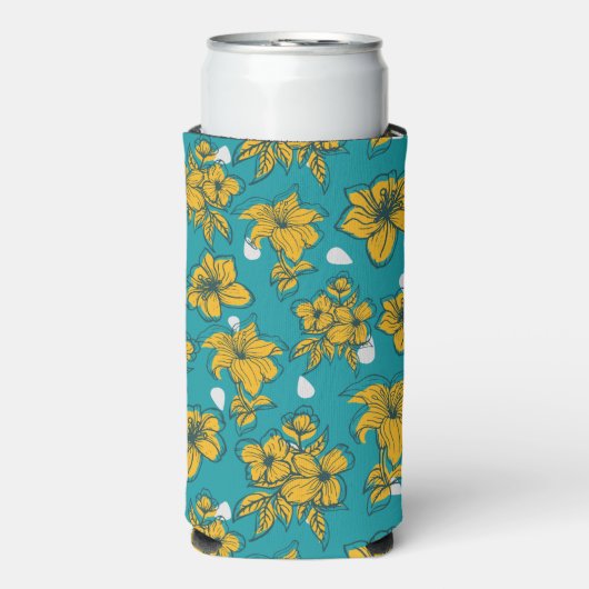Hawaiian Print Seltzer Blikjeskoeler (Seltzer Voorkant)