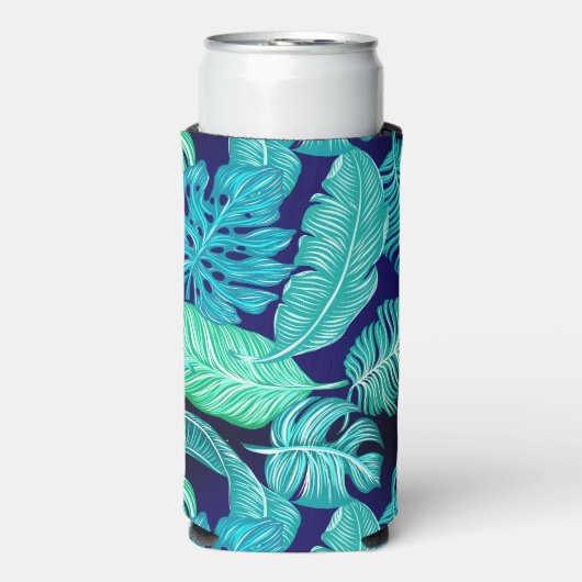 Hawaiian Print Seltzer Blikjeskoeler (Seltzer Voorkant)
