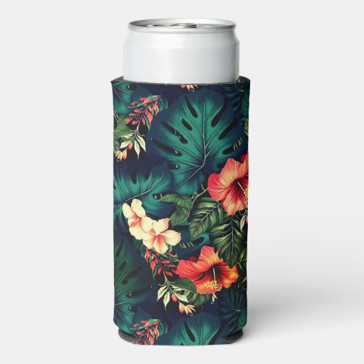 Hawaiian Print Seltzer Blikjeskoeler (Seltzer Achterkant)