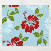 Hawaiian Print Sparkling Wijnetiket (Enkel label)
