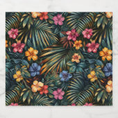 Hawaiian Print Sparkling Wijnetiket (Enkel label)