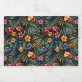 Hawaiian Print Sparkling Wijnetiket (Enkel label)