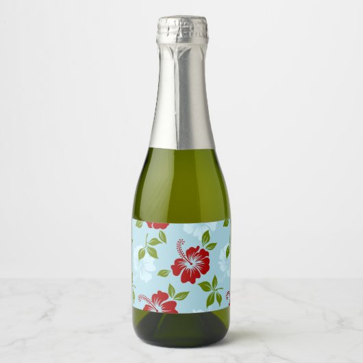 Hawaiian Print Sparkling Wijnetiket (Voorkant)