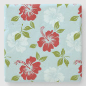 Hawaiian Print Stenen Onderzetter (Voorkant)