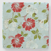 Hawaiian Print Stenen Onderzetter (Voorkant)