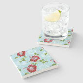 Hawaiian Print Stenen Onderzetter (Zijkant)