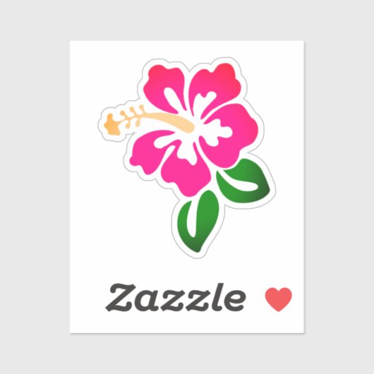 Hawaiian Print Sticker (Vel)