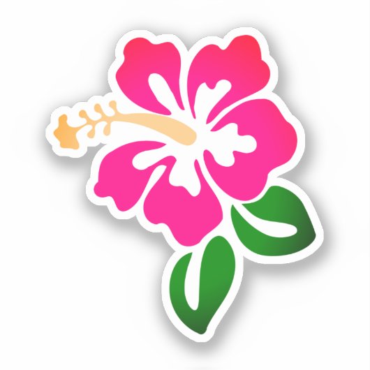 Hawaiian Print Sticker (Voorkant)