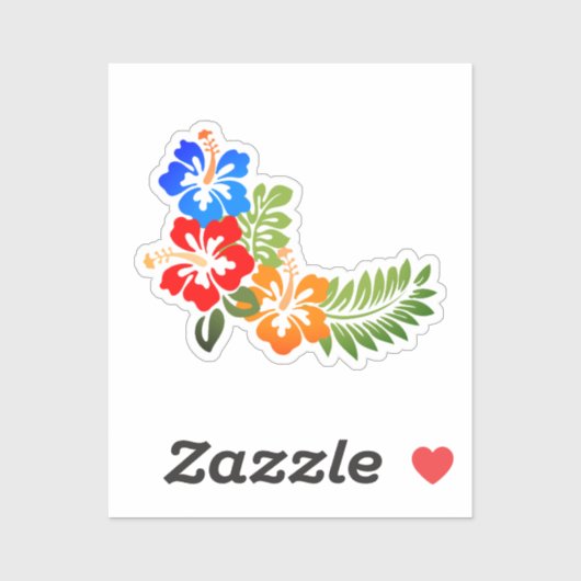 Hawaiian Print Sticker (Vel)