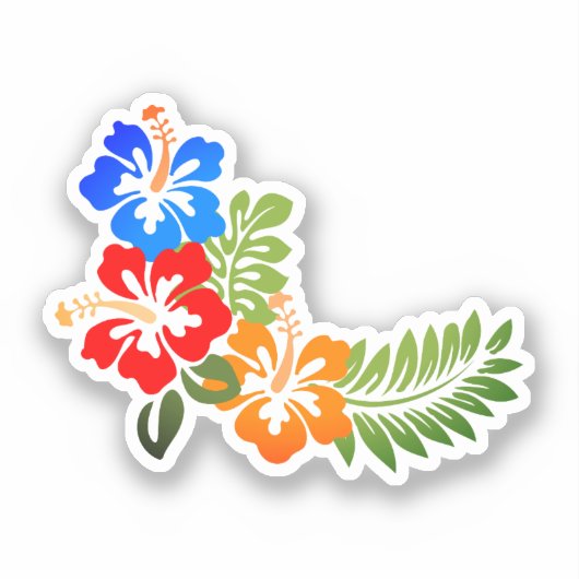 Hawaiian Print Sticker (Voorkant)