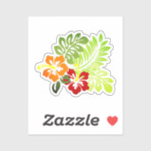 Hawaiian Print Sticker (Vel)
