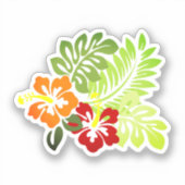 Hawaiian Print Sticker (Voorkant)