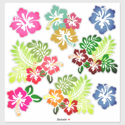 Hawaiian Print Sticker (Vel)