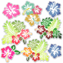 Hawaiian Print Sticker