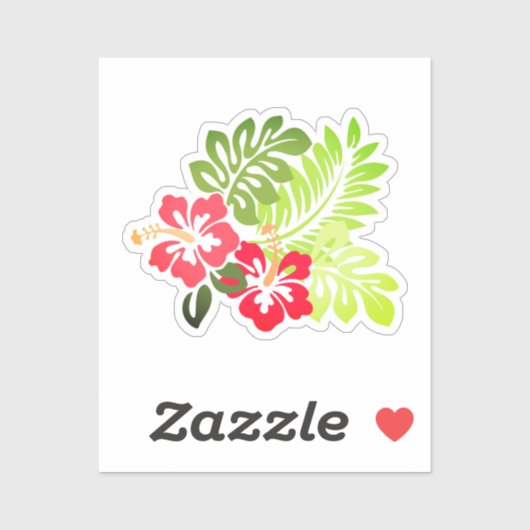 Hawaiian Print Sticker (Vel)