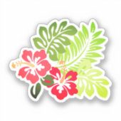 Hawaiian Print Sticker (Voorkant)
