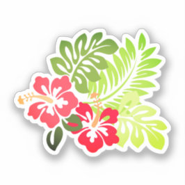 Hawaiian Print Sticker