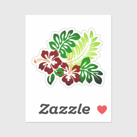 Hawaiian Print Sticker (Vel)