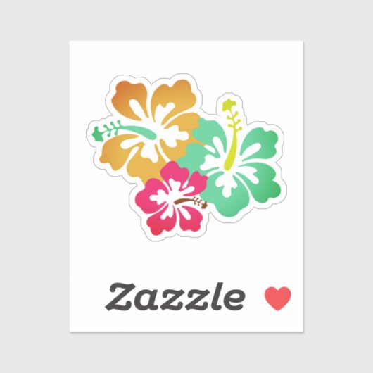 Hawaiian Print Sticker (Vel)